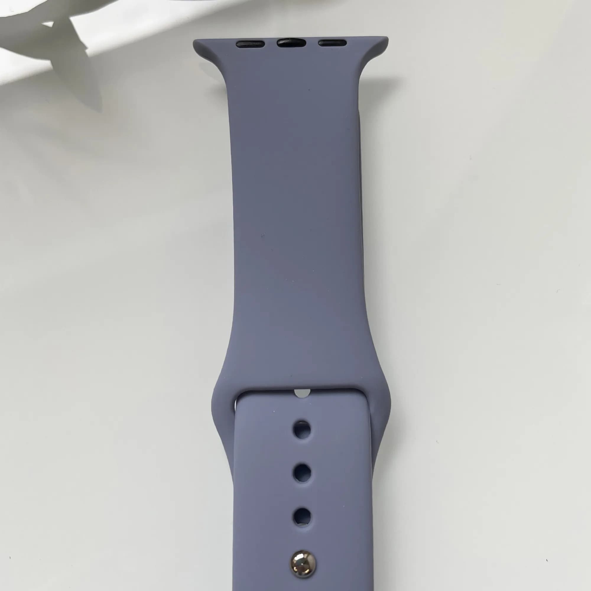 Силіконовий ремінець для розумного годинника Smart Watch 38/40 (Сіро-бузковий)
