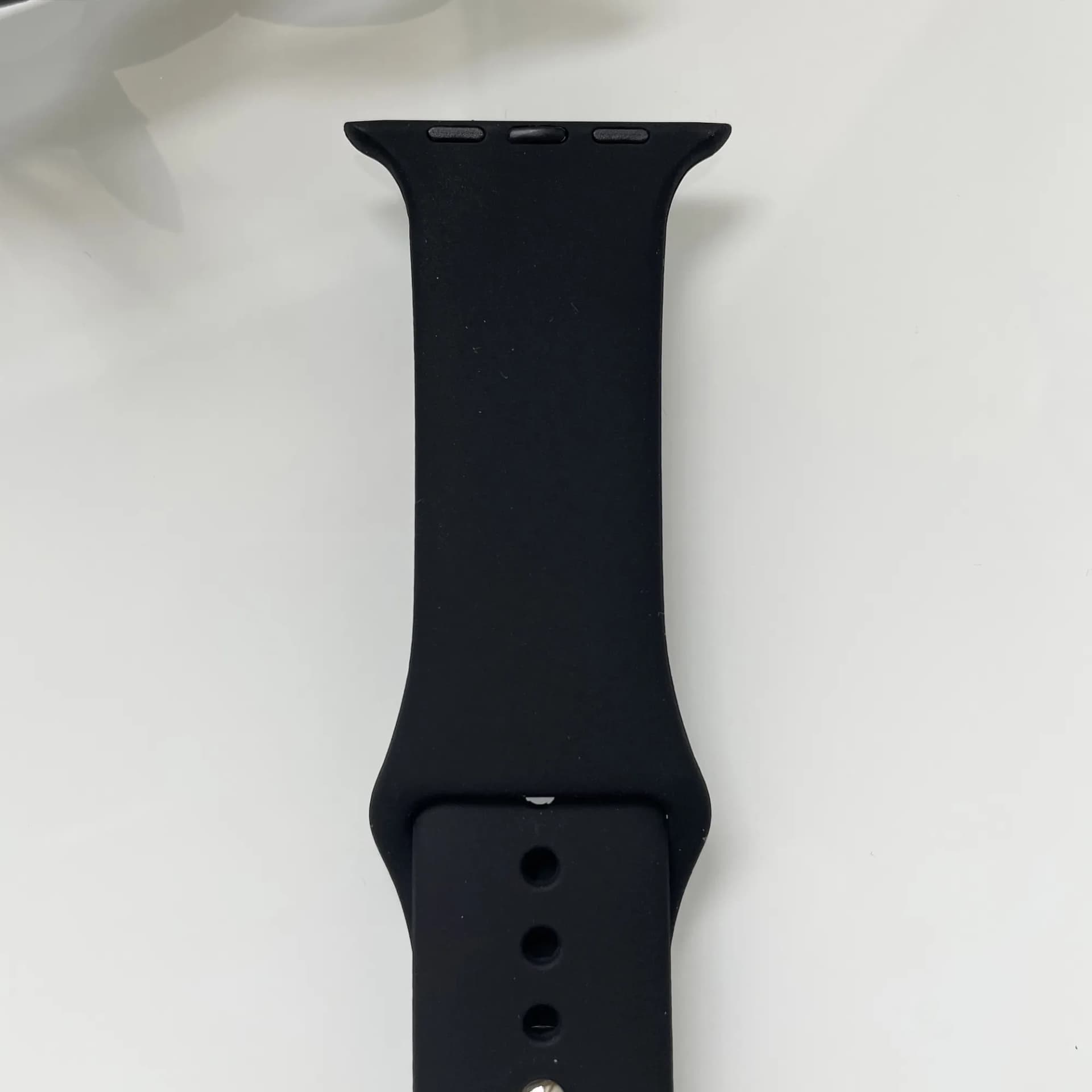 Силіконовий ремінець для розумного годинника Smart Watch 42/44 (Чорний) - зображення 1