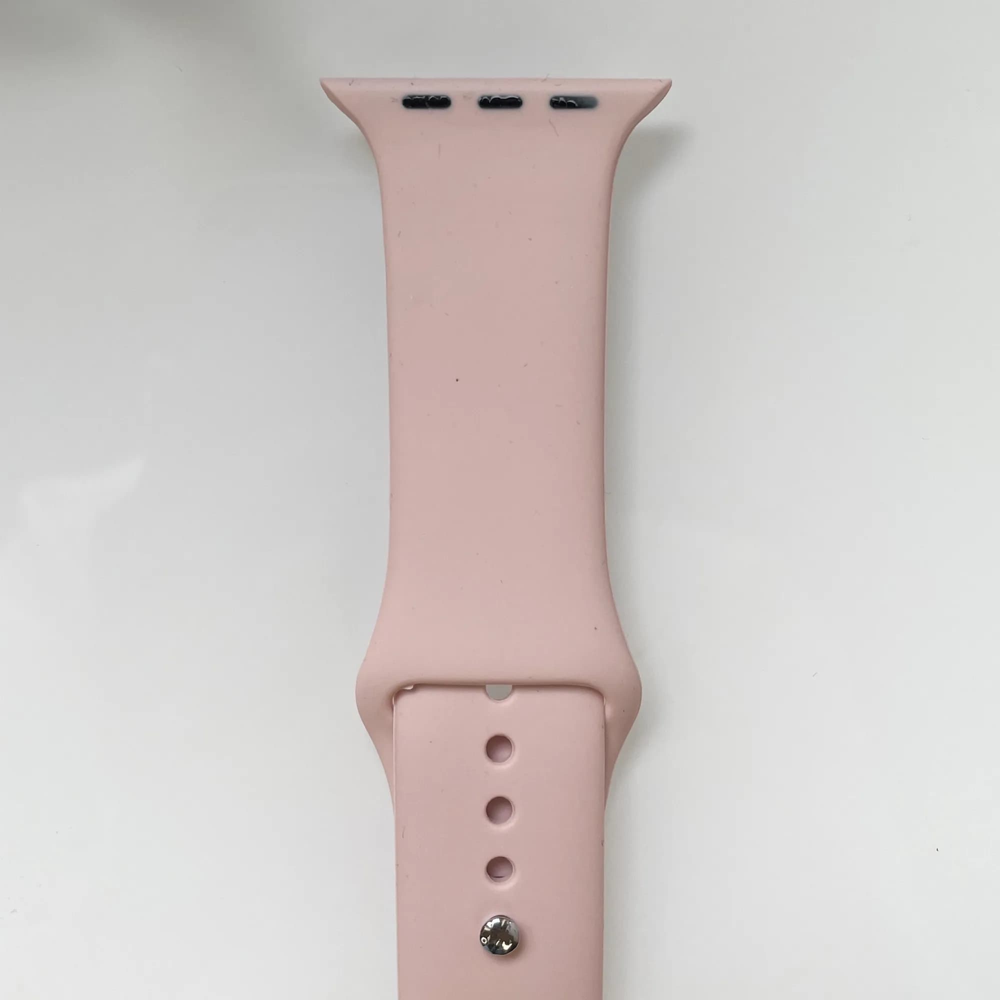 Силіконовий ремінець для розумного годинника Smart Watch 42/44 (Пудровий)