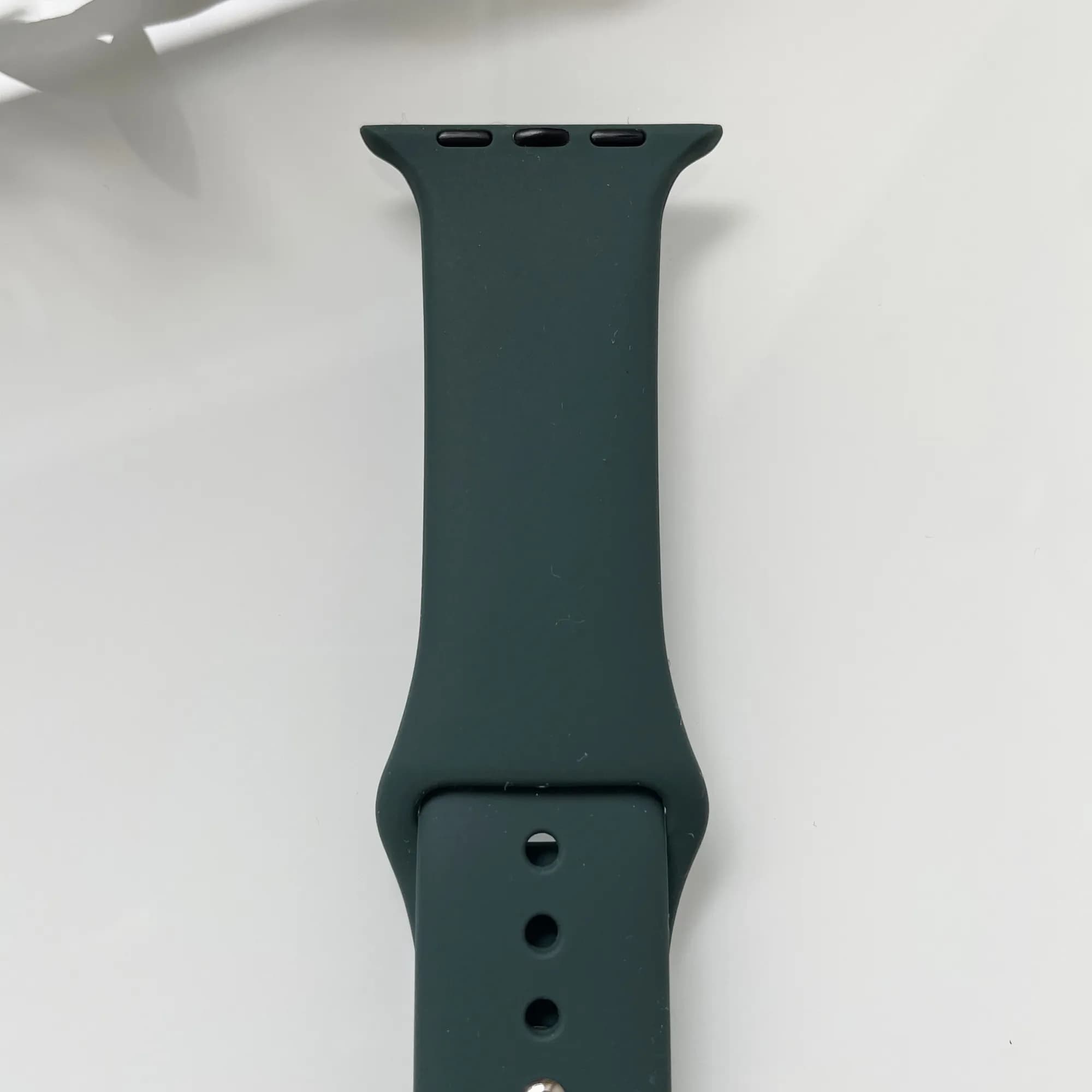 Силіконовий ремінець для розумного годинника Smart Watch 42/44 (Темно-зелений)