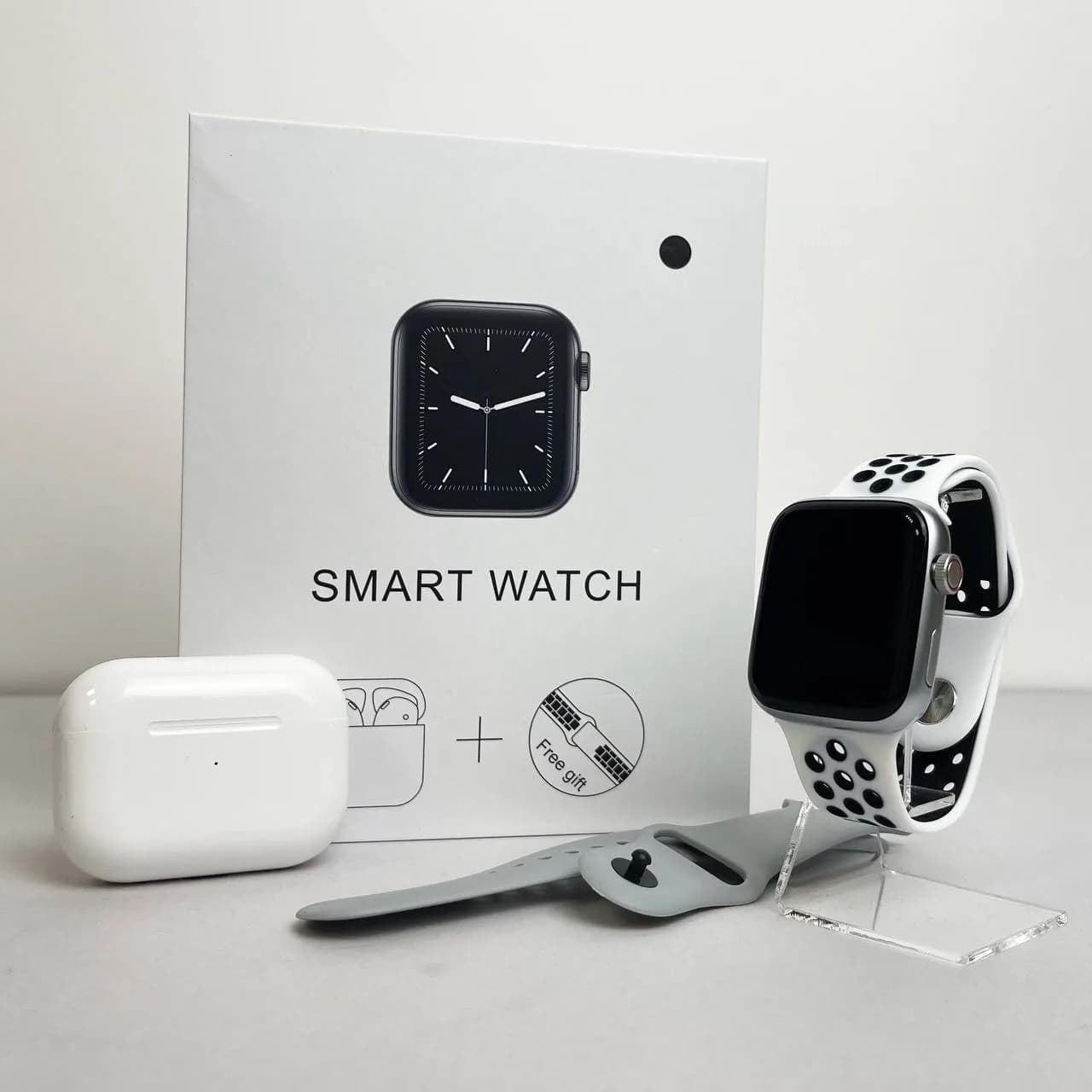 Комплект Basic T55 - Air Pro 2 / Smart Watch / 2 ремінці (Сірий)