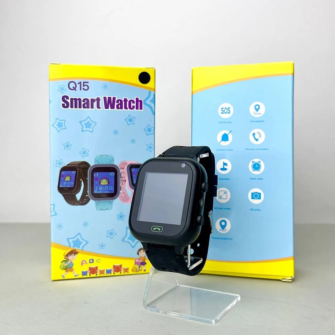 Дитячий годинник Smart Q15 (Чорний) - зображення 1