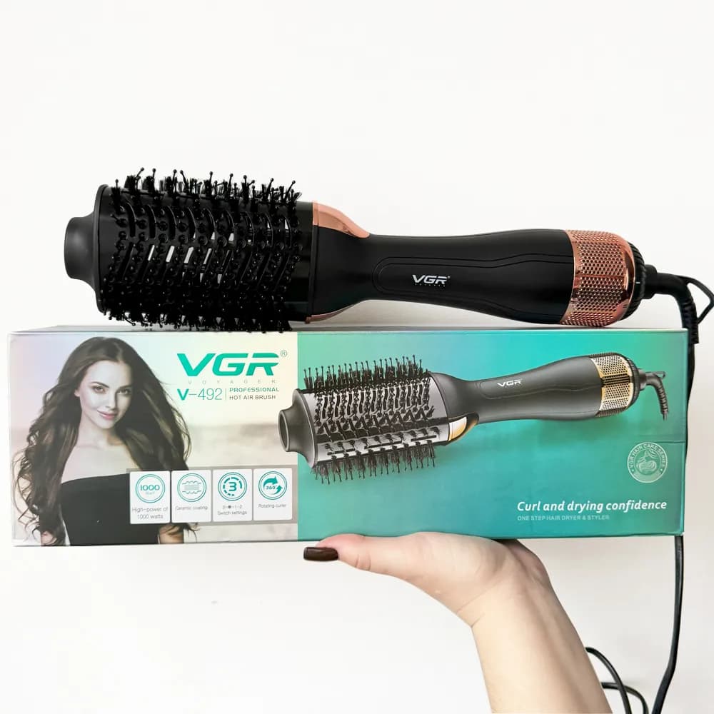 Фен-щітка VGR V-492 3в1 (Чорний) - зображення 1