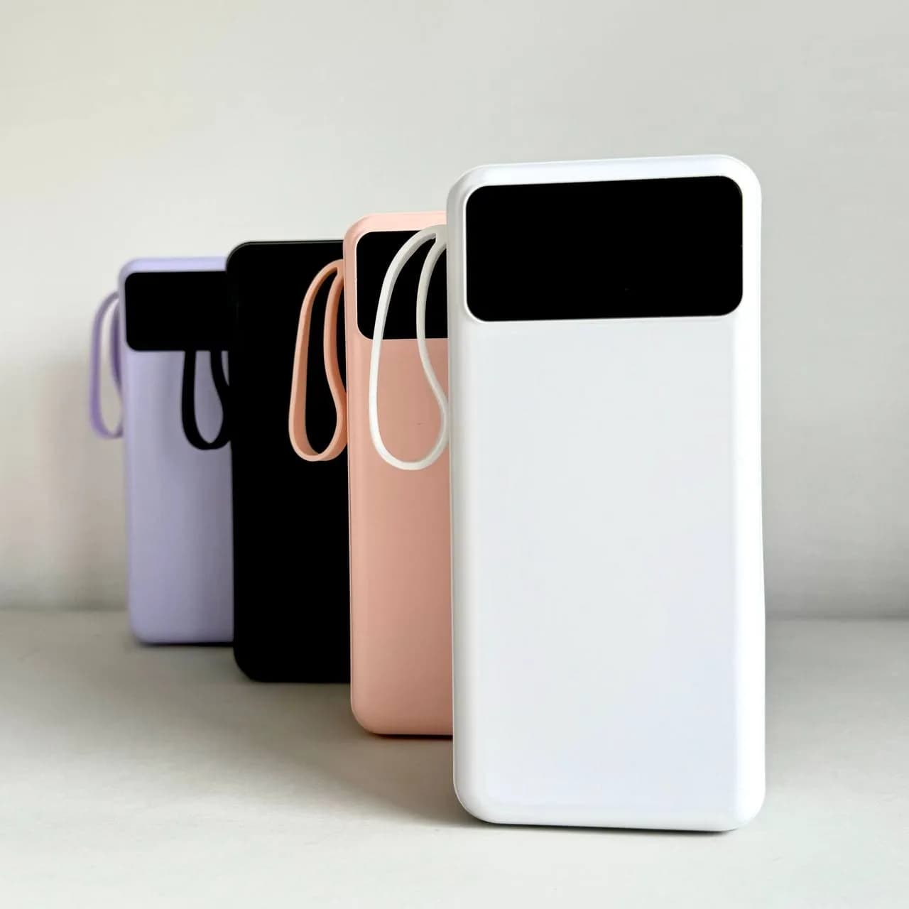 Power Bank Intelligent Fast з кабелем USB+Micro+Type-C+Lightning (30000mAh) Білий - зображення 1