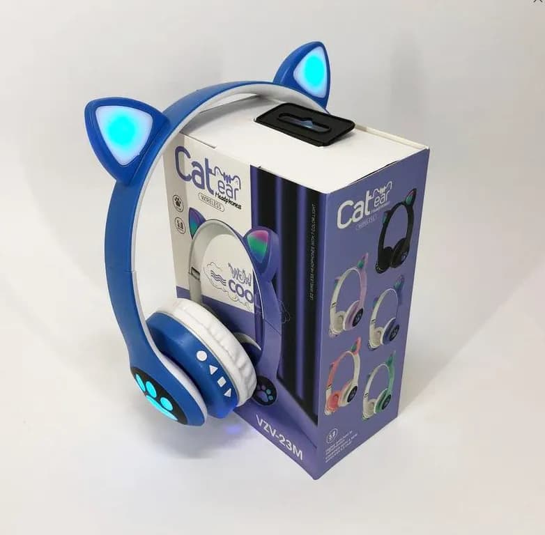 Бездротові навушники Cat Ear RGB VIV-23M (Синій) - зображення 1