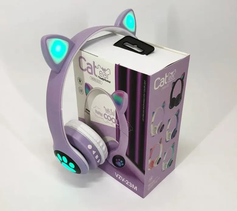 Бездротові навушники Cat Ear RGB VIV-23M (Рожевий) - зображення 1