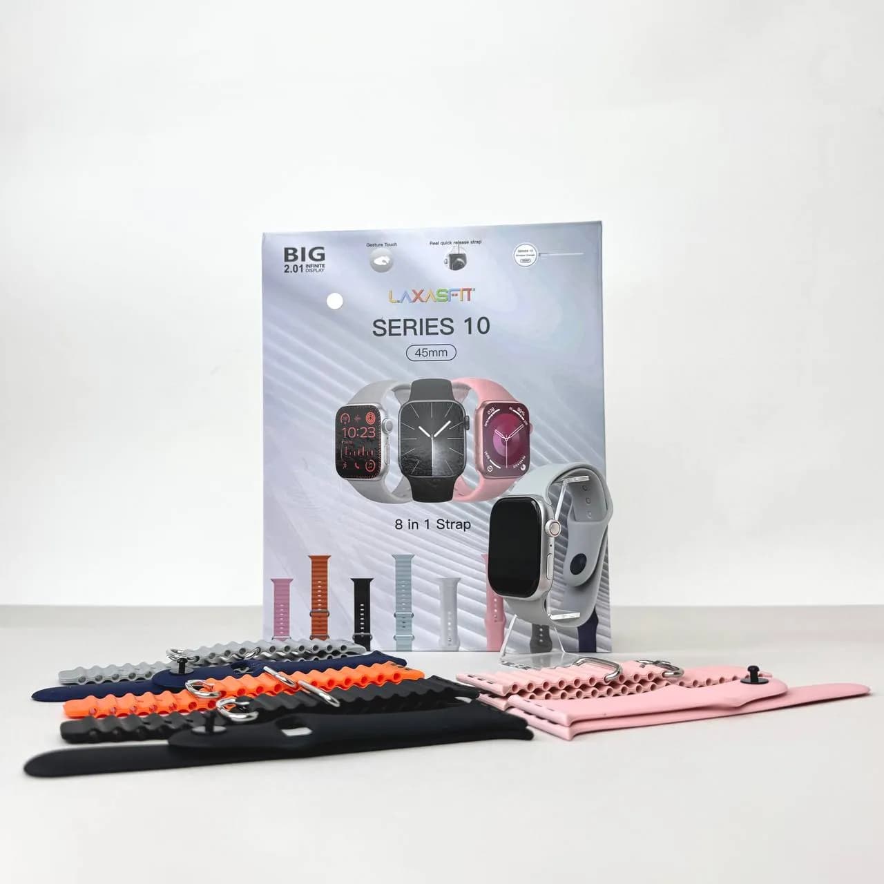 Розумний годинник Smart Watch 10 + 8 ремінців (Сірий) UA