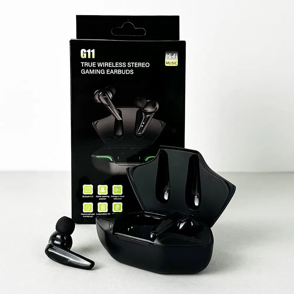 Бездротові навушники G11 series, Game Mode, Digital Indicator (Чорний) - зображення 1