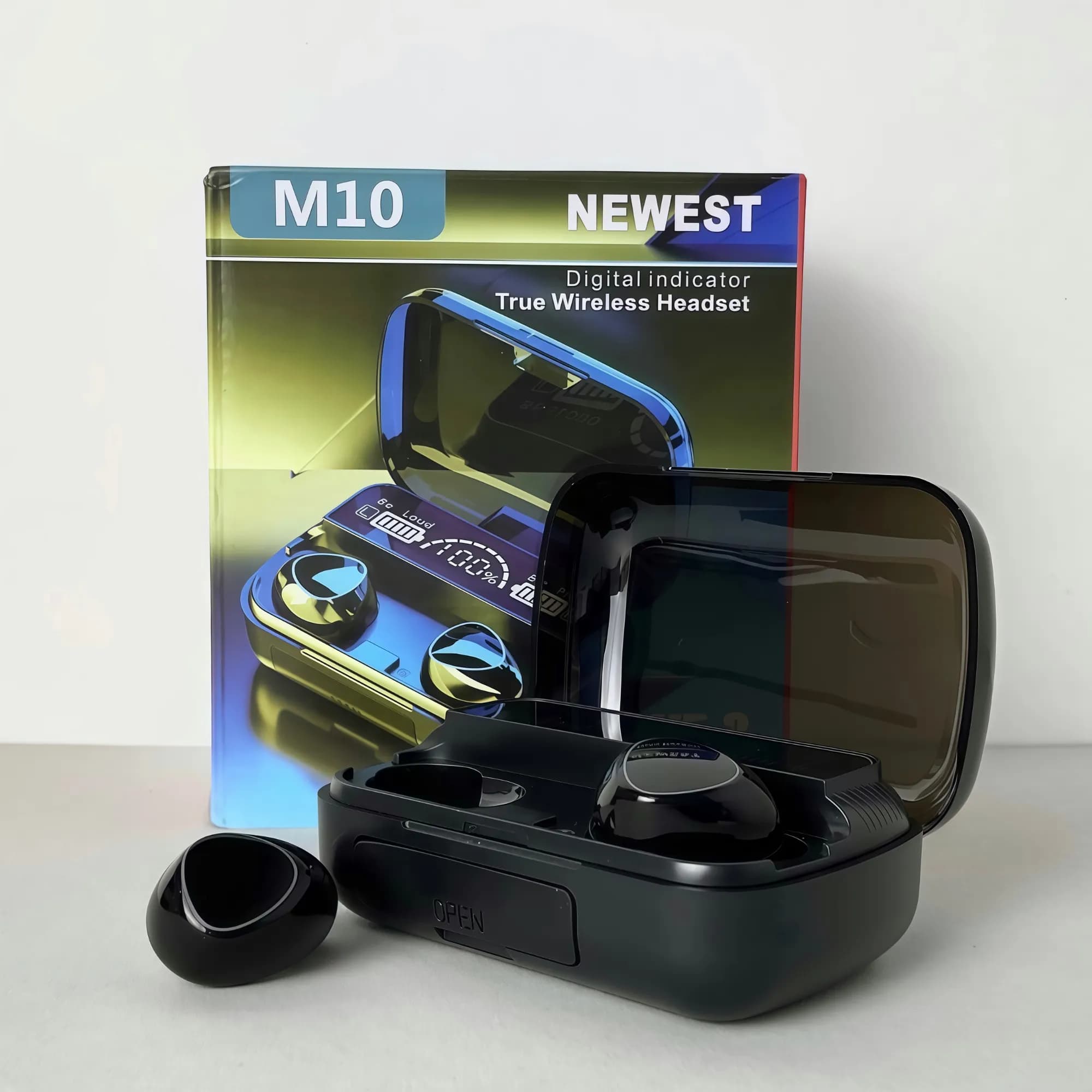 Бездротові навушники M10 series, Digital Indicator, Smart Case (Чорний)