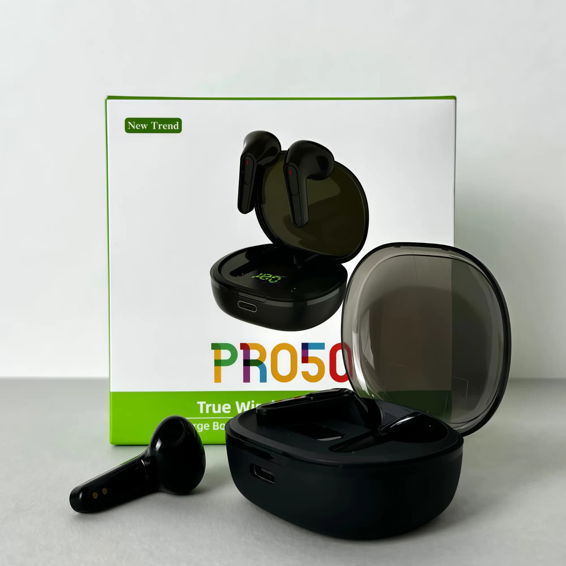 Бездротові навушники Pro 50 series, EarBuds, Smart Case (Чорний) - зображення 1