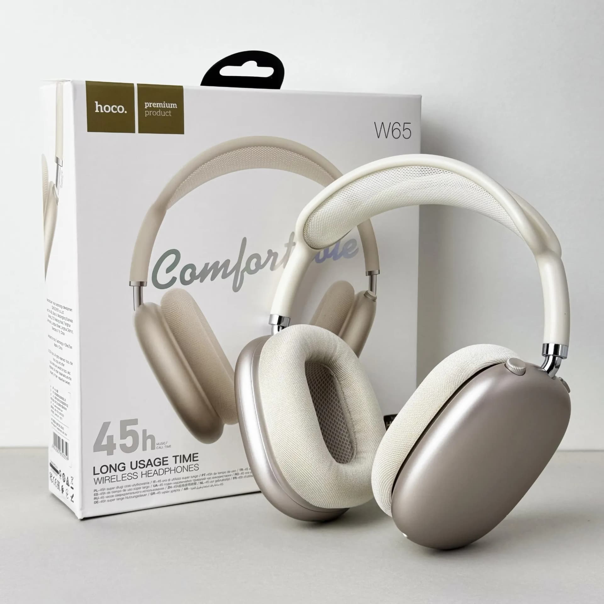 Бездротові навушники Hoco Pro Max W65 (Бежевий) - зображення 1