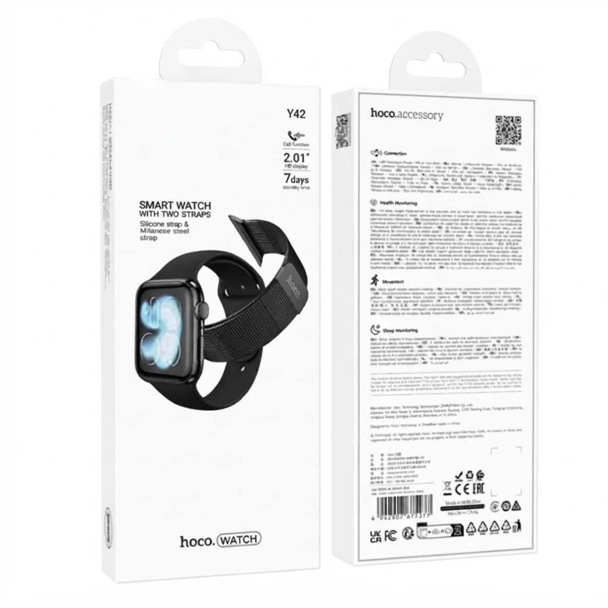 Розумний годинник Smart Hoco Y42 Ultra Black - зображення 1