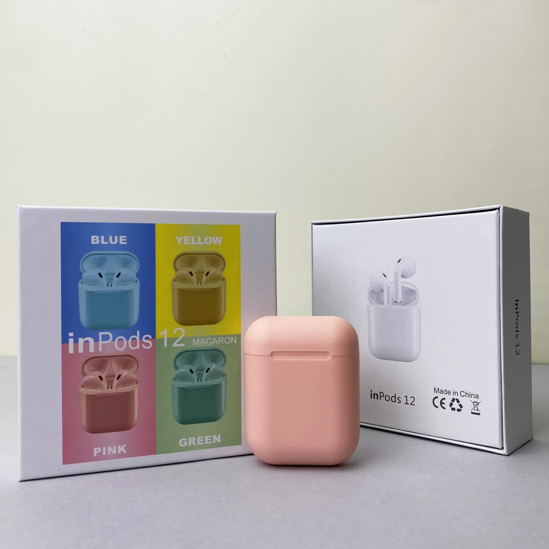 Бездротові навушники i12 Pods (Рожевий) - зображення 1